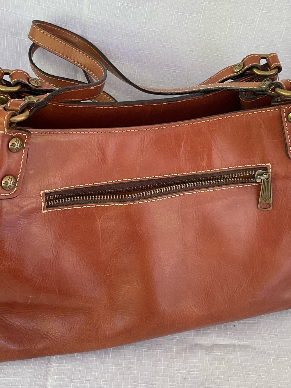 Patricia Nash Romina Tan Leather Shoulder Tote - Picture 2 of 11